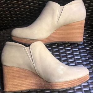 Suede ankle boots. Tan. Size 9.5.
